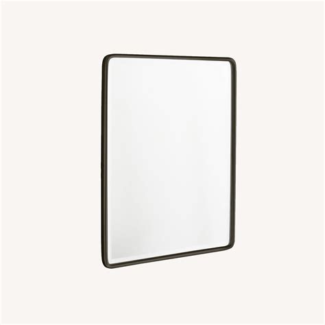 vintage rounded rectangular mirror.